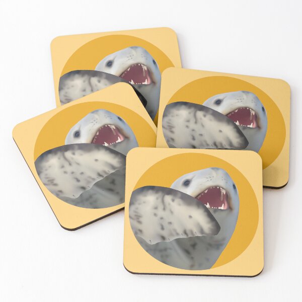 Item preview, Shocked Leopard Seal on orange designed and sold by GivernyKate.