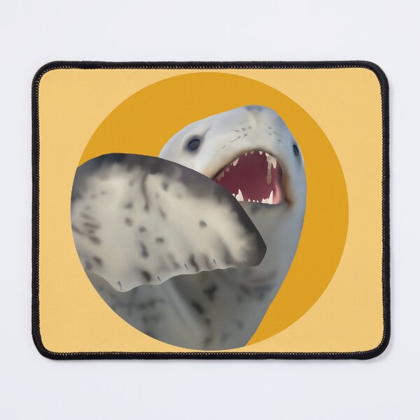 Item preview, Shocked Leopard Seal on orange designed and sold by GivernyKate.