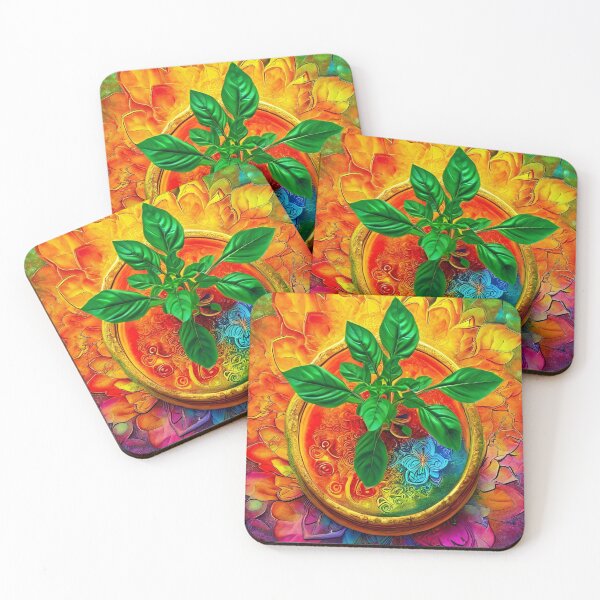 Item preview, Basil pot embedded in bright colors designed and sold by Mianku | Für das Leben.
