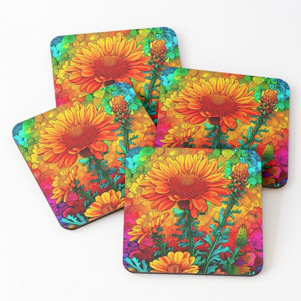 Item preview, Vibrant floral splendor in kaleidoscopic colors designed and sold by Mianku | Für das Leben.