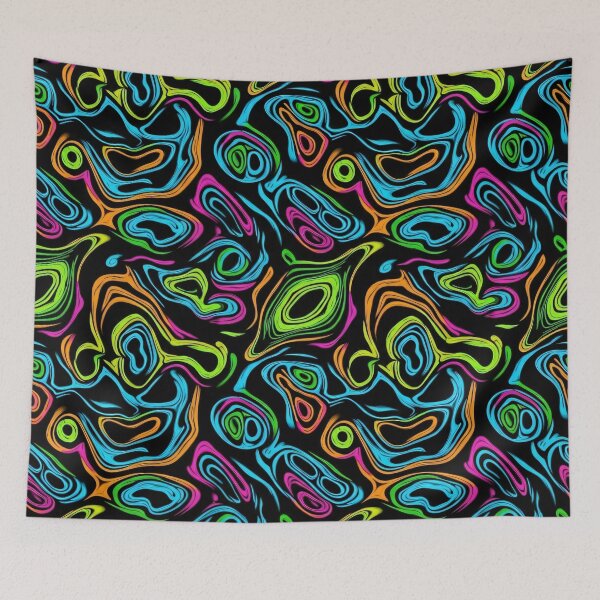 Item preview, Neon Lava Swirls designed and sold by Kaleidoscope Print.