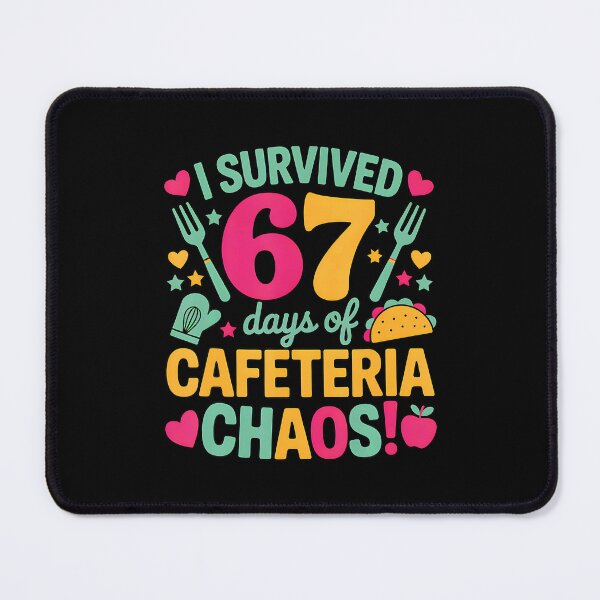 Item preview, I Survived 67 Days Of Cafeteria Chaos Cute Food Lunch Staff designed and sold by bambiai.