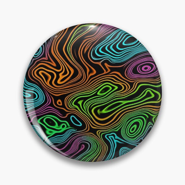 Item preview, Neon Topographic Flow designed and sold by Kaleidoscope Print.