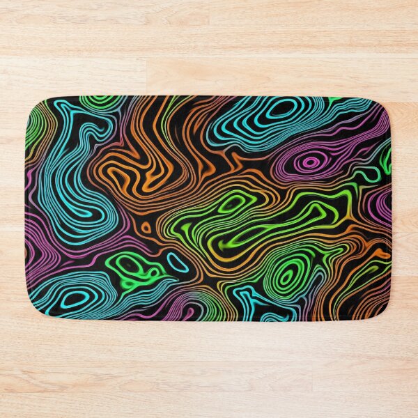 Item preview, Neon Topographic Flow designed and sold by Kaleidoscope Print.