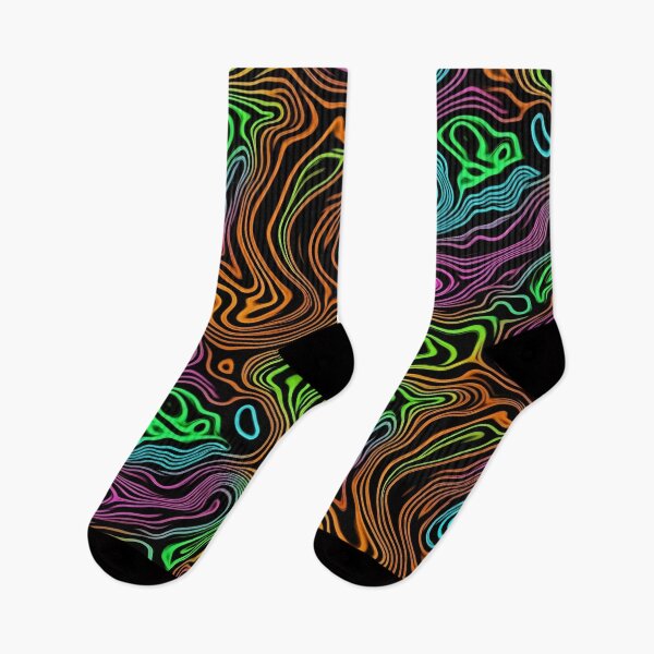 Item preview, Neon Topographic Flow designed and sold by Kaleidoscope Print.