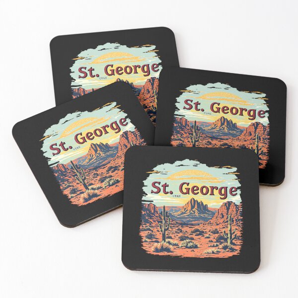 Item preview, St. George Desert Mountain Vintage St. George Utah Cityscape designed and sold by AsiaStokes.