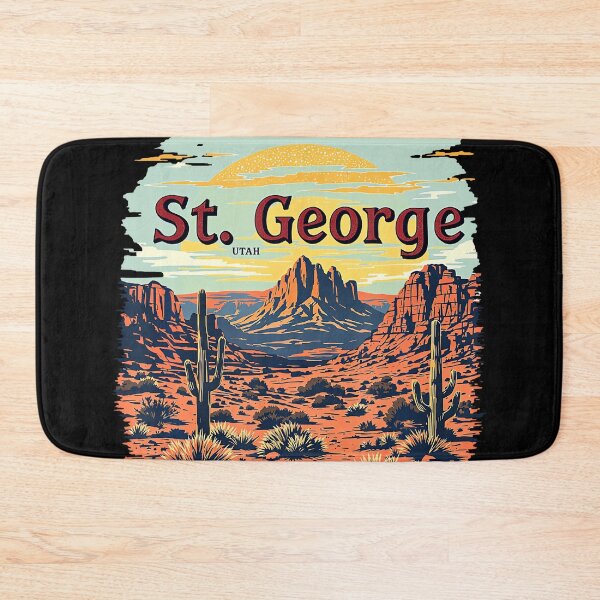 Item preview, St. George Desert Mountain Vintage St. George Utah Cityscape designed and sold by AsiaStokes.