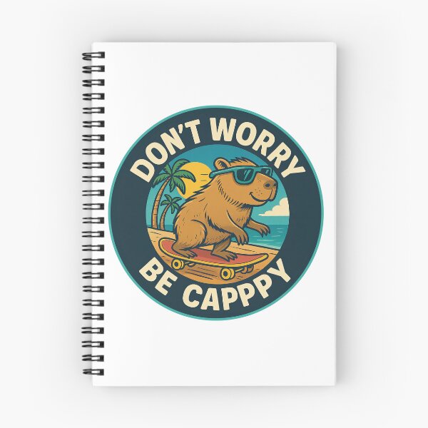 Item preview, Don't Worry Be Cappy, Cute And Motivational Quote, Cute Capybara designed and sold by graphic-genie.