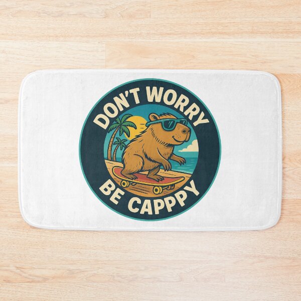 Item preview, Don't Worry Be Cappy, Cute And Motivational Quote, Cute Capybara designed and sold by graphic-genie.