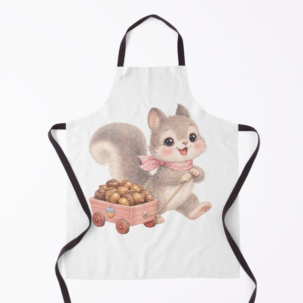 Item preview, Soft Woodland Squirrel with Acorn Wagon – Gentle Nursery Illustration designed and sold by SirensSageStone.