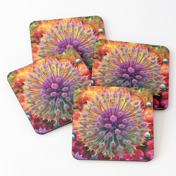 Item preview, Flowering ornamental allium blossom in vibrant colors designed and sold by Mianku | Für das Leben.
