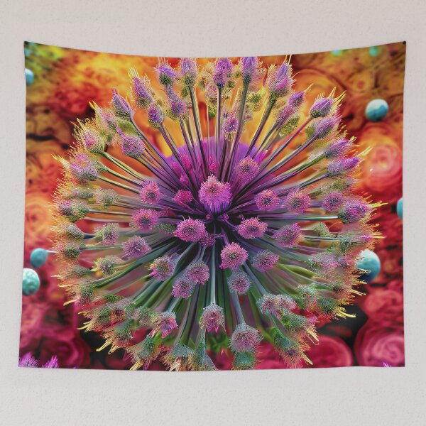 Item preview, Flowering ornamental allium blossom in vibrant colors designed and sold by Mianku | Für das Leben.