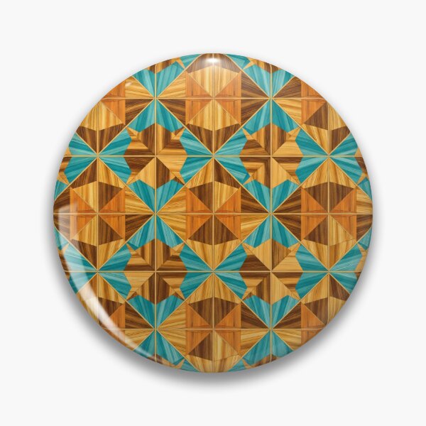Artikelvorschau, Türkisfarbene Holzparkettfliesen entworfen und verkauft von Kaleidoscope Print.