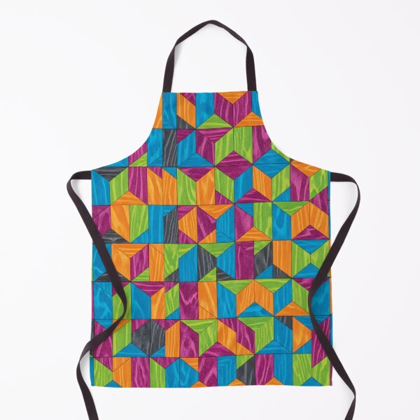Item preview, Rainbow Wood Cube Mosaic designed and sold by Kaleidoscope Print.