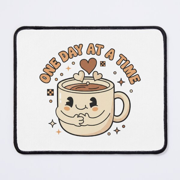 Item preview, One Day at a Time Retro Coffee Motivation designed and sold by DIRTYSKETCHH.