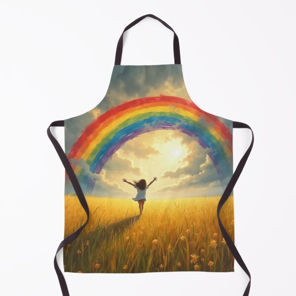 Item preview, Rainbow of Hope – Joyful Field Under a Painted Sky designed and sold by Okmanoo.