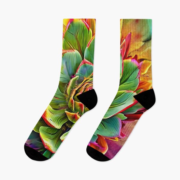 Item preview, A vibrantly colored succulent in a lively illustration. designed and sold by Mianku | Für das Leben.