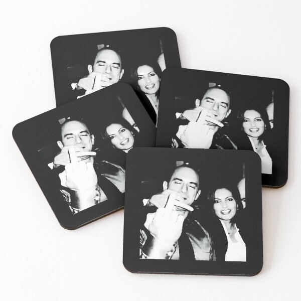 Item preview, Elliot Stabler And Olivia Benson Actors And Musicians Giving The Middle Finger Meme  designed and sold by arashangerac.