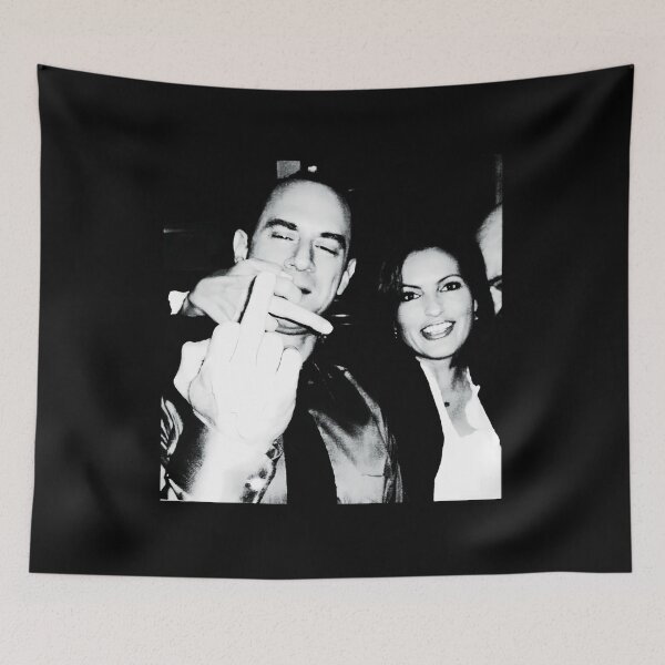 Item preview, Elliot Stabler And Olivia Benson Actors And Musicians Giving The Middle Finger Meme  designed and sold by arashangerac.