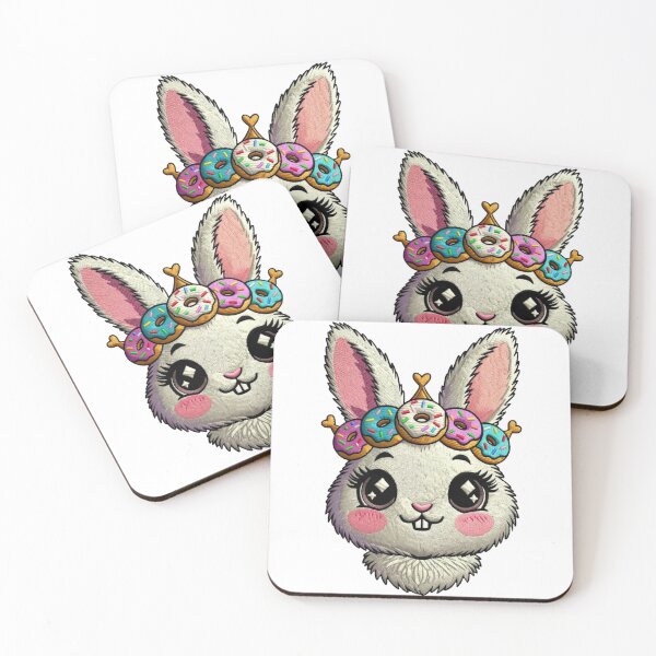 Item preview, jellycat bunny Voodoo Doll Donut Embroidery Style | Quirky Portland Doughnut Lover Gift Sticker designed and sold by GeniePixel.