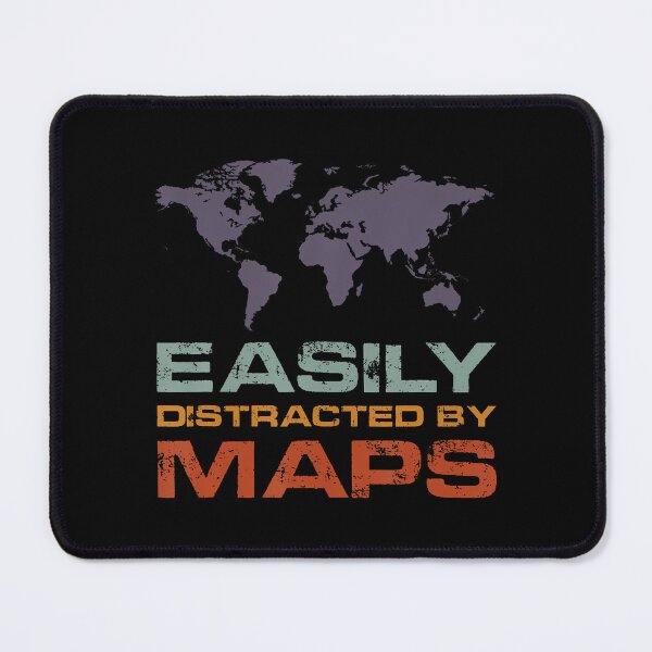 Item preview, Easily Distracted By Maps Cartography Geography Teacher designed and sold by jayeshainch.