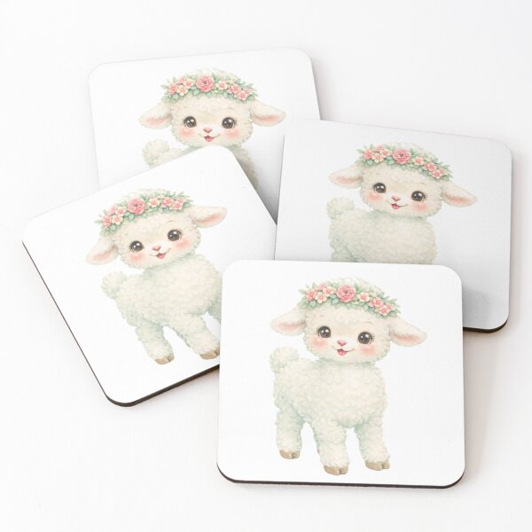 Item preview, Floral Lamb Illustration – Cute Cottagecore Nursery Storybook Art designed and sold by SirensSageStone.