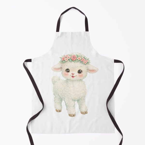 Item preview, Floral Lamb Illustration – Cute Cottagecore Nursery Storybook Art designed and sold by SirensSageStone.