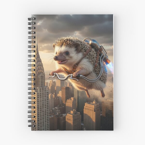 Item preview, Hedgehog Buzzes the Chrysler Building in His Jetpack designed and sold by Tridentulus.