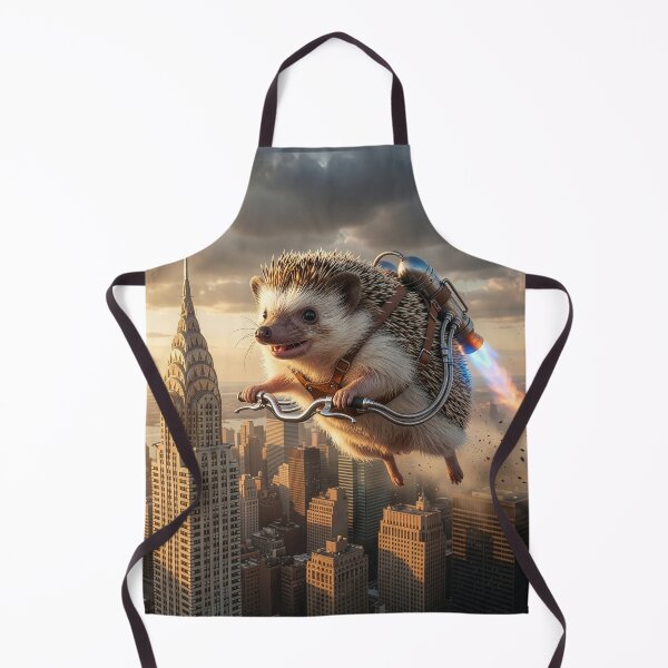 Item preview, Hedgehog Buzzes the Chrysler Building in His Jetpack designed and sold by Tridentulus.