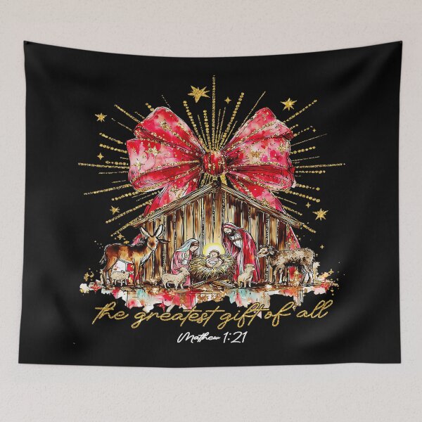 Item preview, The Greatest Gift Of All Nativity Scene Christian Christmas  designed and sold by WayTBeenkenArt.