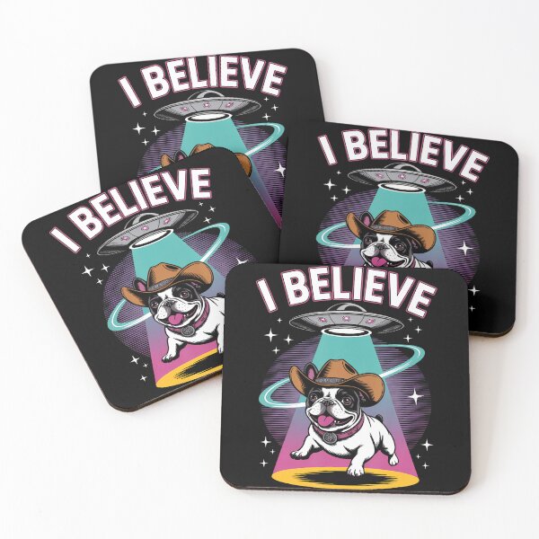 Item preview, French Bulldog Cowboy Hat Ufo Alien Abduction I Believe designed and sold by jayeshainch.