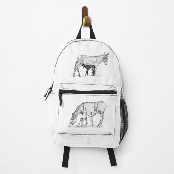 Item preview, Drawing of a donkey and her young foal suckling - graphite version designed and sold by SylvieG18.