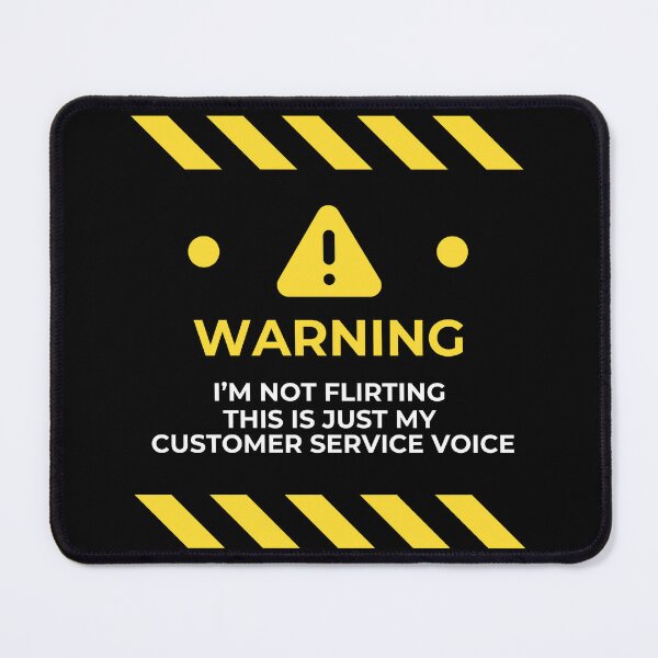Item preview, Warning: I’m Not Flirting – Customer Service Voice Funny Work Humor Shirt designed and sold by rebuZZ-Apparels-The Minimalistic Buzz.