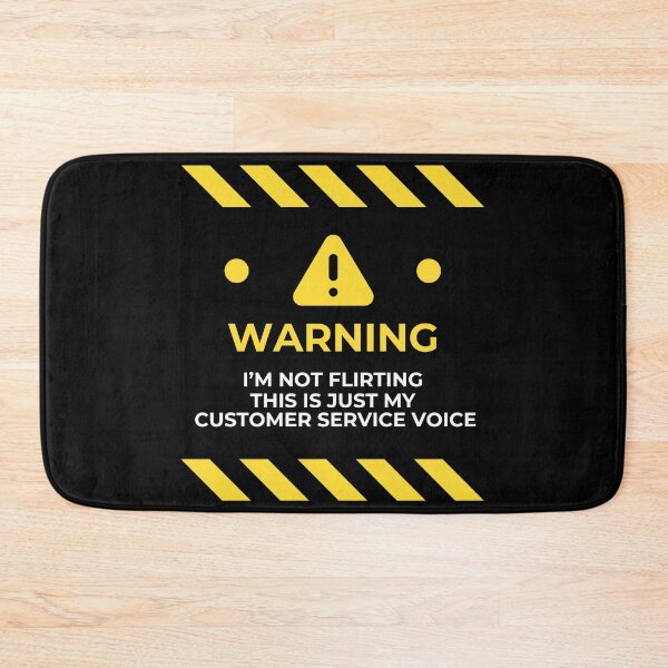 Item preview, Warning: I’m Not Flirting – Customer Service Voice Funny Work Humor Shirt designed and sold by rebuZZ-Apparels-The Minimalistic Buzz.