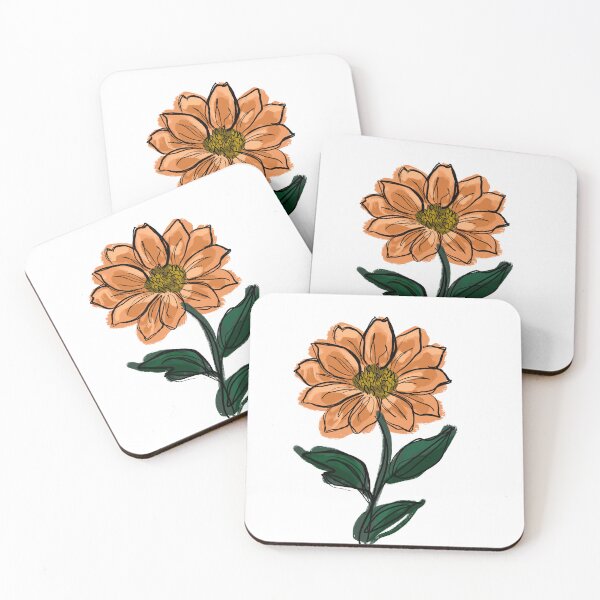 Item preview, Sweet Caroline Gerbera Daisy Flower Watercolor inspired Sketch designed and sold by the_langtry_art_logs.