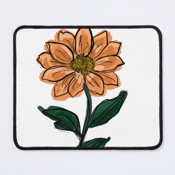 Item preview, Sweet Caroline Gerbera Daisy Flower Watercolor inspired Sketch designed and sold by the_langtry_art_logs.