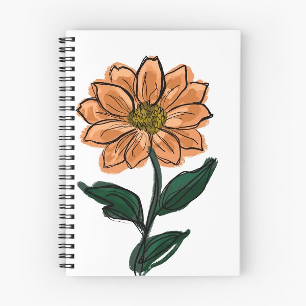 Item preview, Sweet Caroline Gerbera Daisy Flower Watercolor inspired Sketch designed and sold by the_langtry_art_logs.