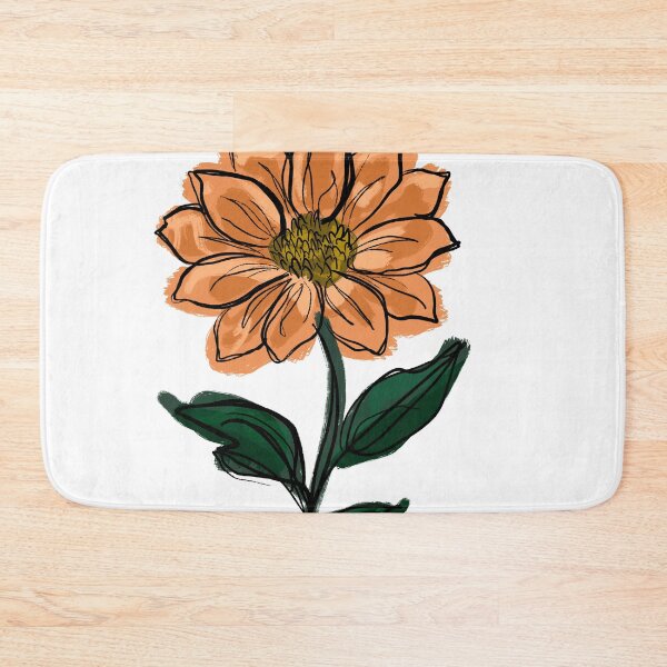 Item preview, Sweet Caroline Gerbera Daisy Flower Watercolor inspired Sketch designed and sold by the_langtry_art_logs.