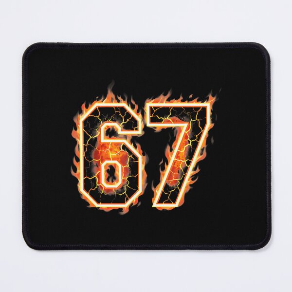 Item preview, Sports Flaming 67 Retro Number Fiery Athletic Logo designed and sold by jayeshainch.