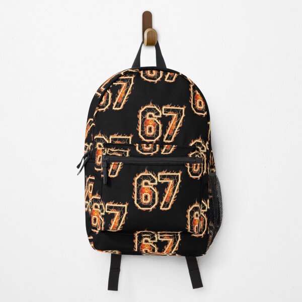 Item preview, Sports Flaming 67 Retro Number Fiery Athletic Logo designed and sold by jayeshainch.