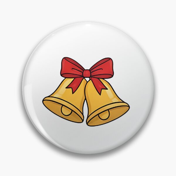 Item preview, Golden Christmas Bells with Red Bow Festive Illustration designed and sold by Biwbiwty.