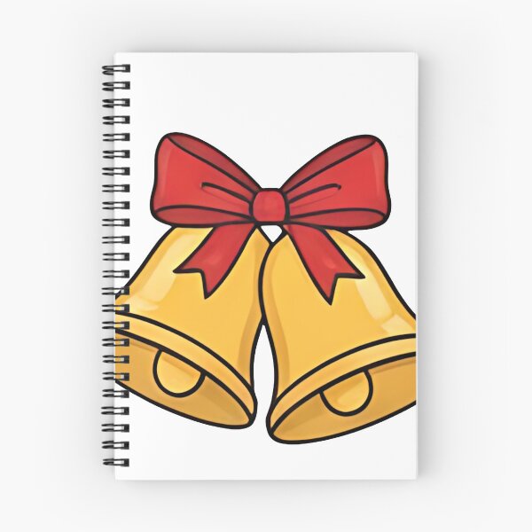 Item preview, Golden Christmas Bells with Red Bow Festive Illustration designed and sold by Biwbiwty.
