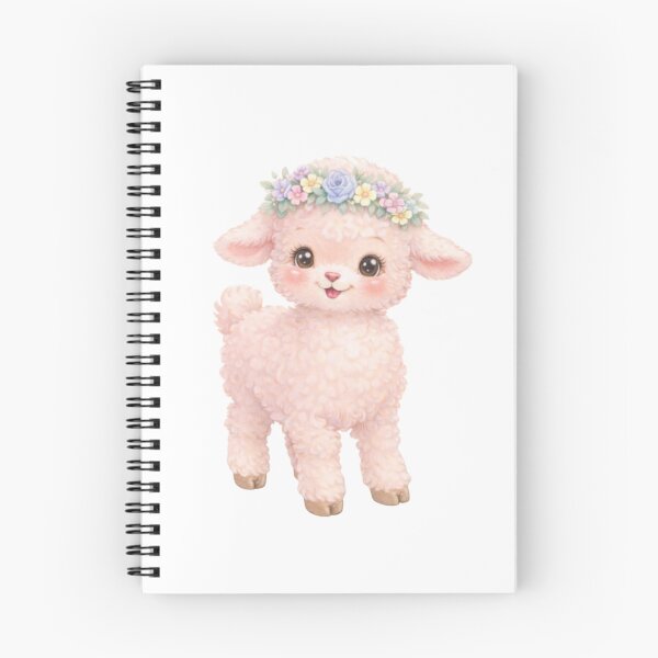 Item preview, Pastel Baby Lamb with Flower Crown – Cute Babycore Nursery Art designed and sold by SirensSageStone.
