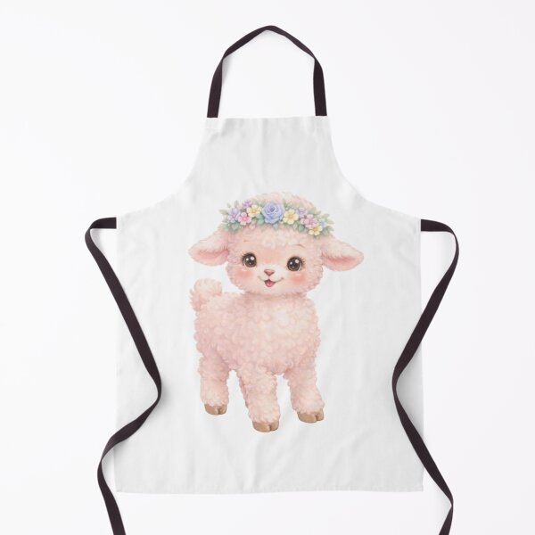 Item preview, Pastel Baby Lamb with Flower Crown – Cute Babycore Nursery Art designed and sold by SirensSageStone.