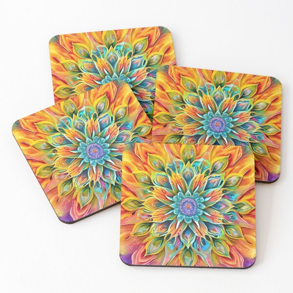Item preview, Luminous mandala with vibrant colors designed and sold by Mianku | Für das Leben.