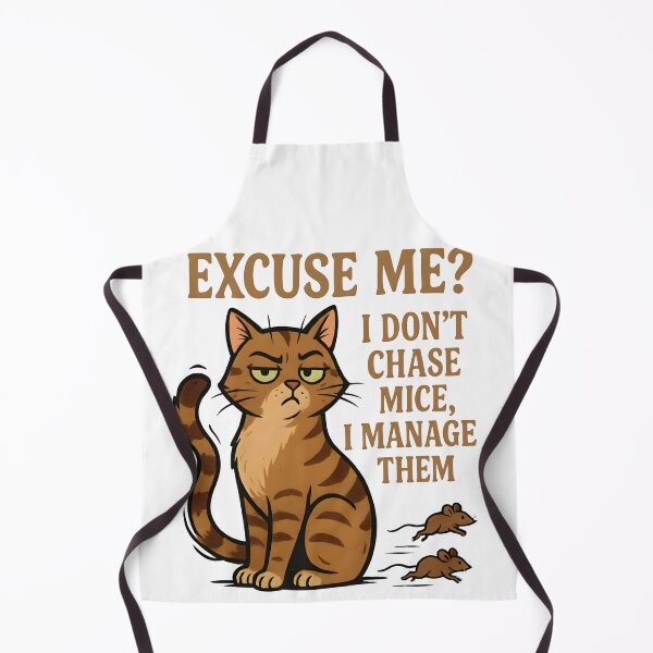 Item preview, Funny Cat – Excuse Me I Don’t Chase Mice I Manage Them – Funny Bossy Cat Design designed and sold by Happy'CLICK'.