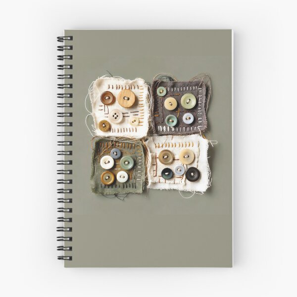 Item preview, Button Patchwork Design with Decorative Stitching and Frayed Textile Texture designed and sold by SplashTastic.