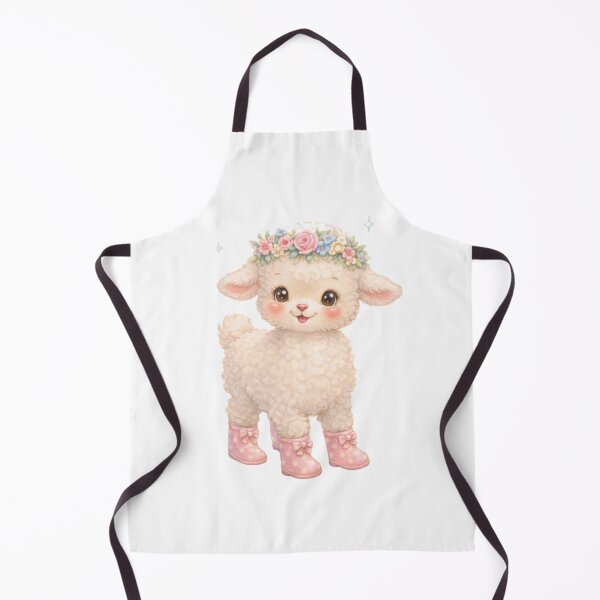 Item preview, Storybook Lamb in Pink Boots – Whimsical Babycore Nursery Illustration designed and sold by SirensSageStone.
