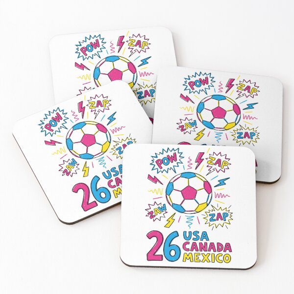 Item preview, Colorful Comic Style Soccer Ball USA Canada Mexico 26 World Cup 2026 designed and sold by Imaginationbeyond.
