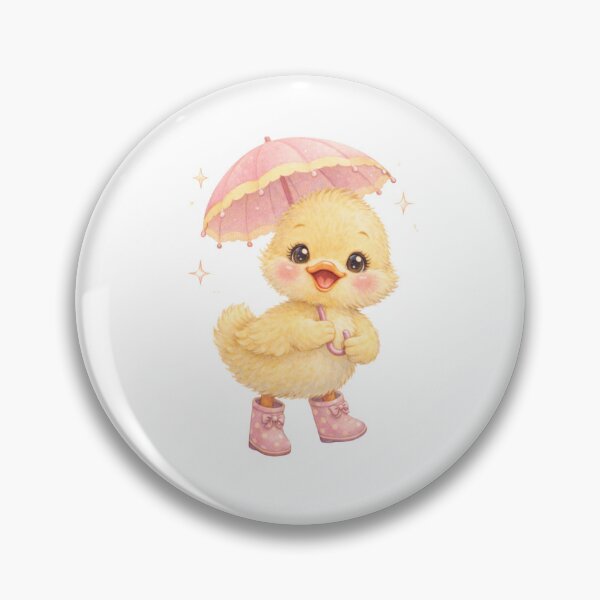 Item preview, Whimsical Duckling with Umbrella – Cute Babycore Nursery Illustration designed and sold by SirensSageStone.